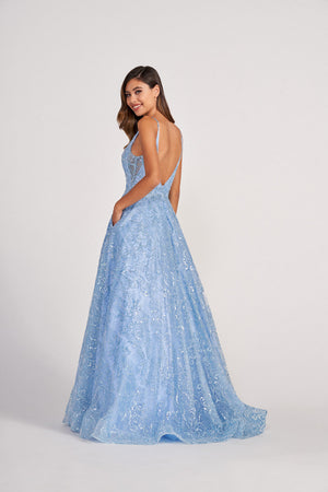 Colette CL2014 prom dress images.  Colette CL2014 is available in these colors: Powder Blue.