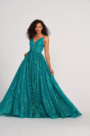 Colette CL2016 prom dress images.  Colette CL2016 is available in these colors: Aqua, Emerald, Pink.
