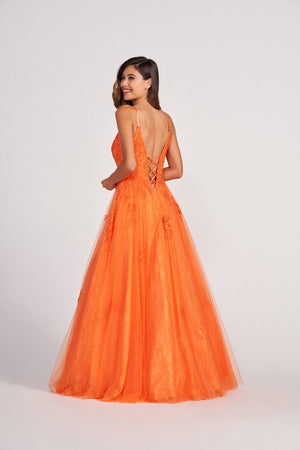 Colette CL2025 prom dress images.  Colette CL2025 is available in these colors: Turquoise, Plum, Sapphire, Emerald, Orange.