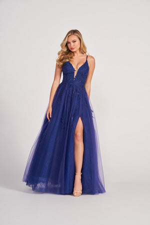 Colette CL2025 prom dress images.  Colette CL2025 is available in these colors: Turquoise, Plum, Sapphire, Emerald, Orange.