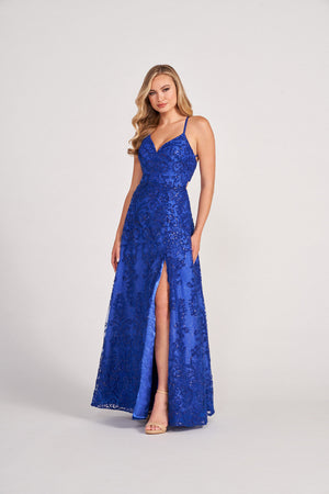 Colette CL2028 prom dress images.  Colette CL2028 is available in these colors: Royal Blue, Black, Cabernet, Jade.