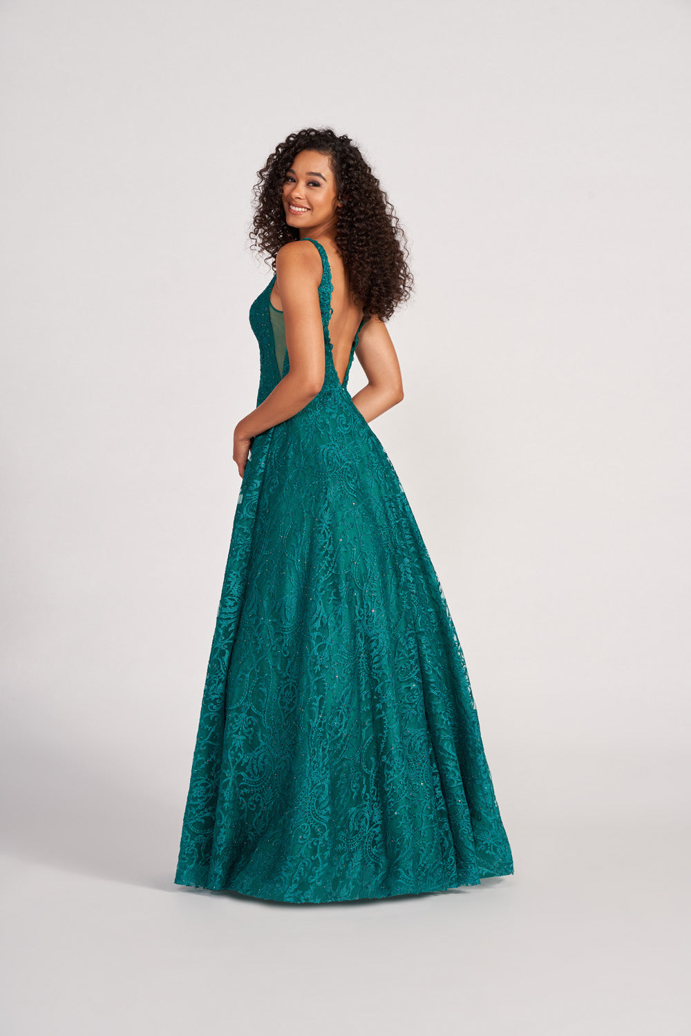 Colette CL2029 prom dress images.  Colette CL2029 is available in these colors: Emerald .