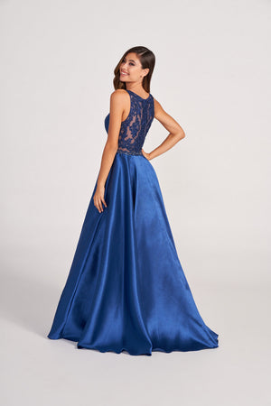 Colette CL2034 prom dress images.  Colette CL2034 is available in these colors: Navy Blue, Hunter.