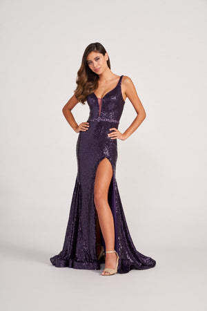 Colette CL2041 prom dress images.  Colette CL2041 is available in these colors: Navy Blue, Burgundy, Plum.