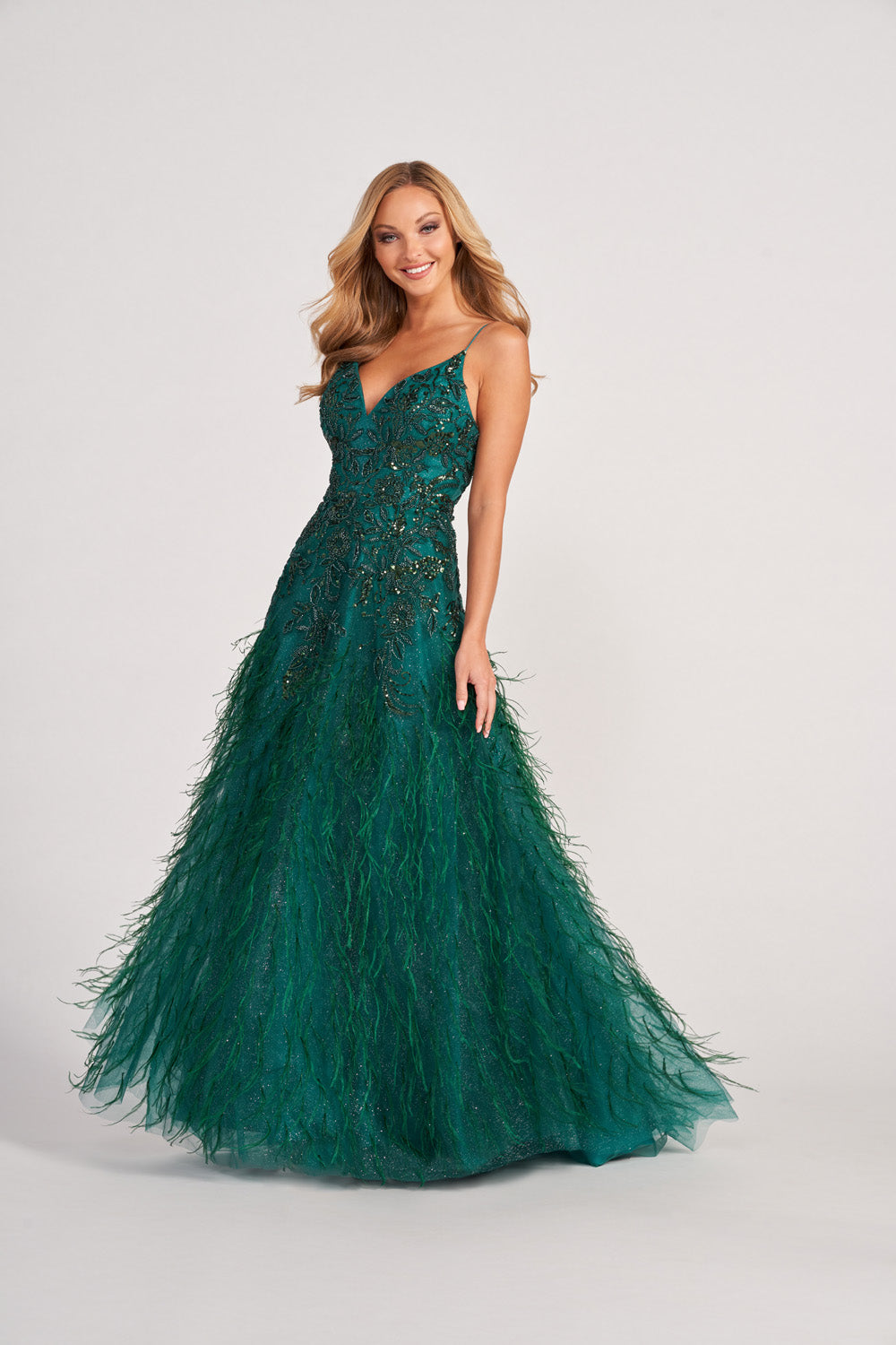 Colette CL2044 prom dress images.  Colette CL2044 is available in these colors: Red, Navy, Spruce.