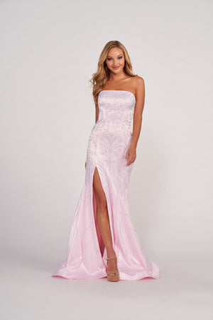 Colette CL2045 prom dress images.  Colette CL2045 is available in these colors: Ice Pink, Turquoise, Champagne, White, Platinum.
