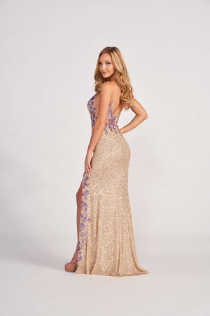 Colette CL2049 prom dress images.  Colette CL2049 is available in these colors: Gold Lilac.