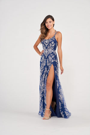 Colette CL2050 prom dress images.  Colette CL2050 is available in these colors: Violet, Navy Blue Silver.