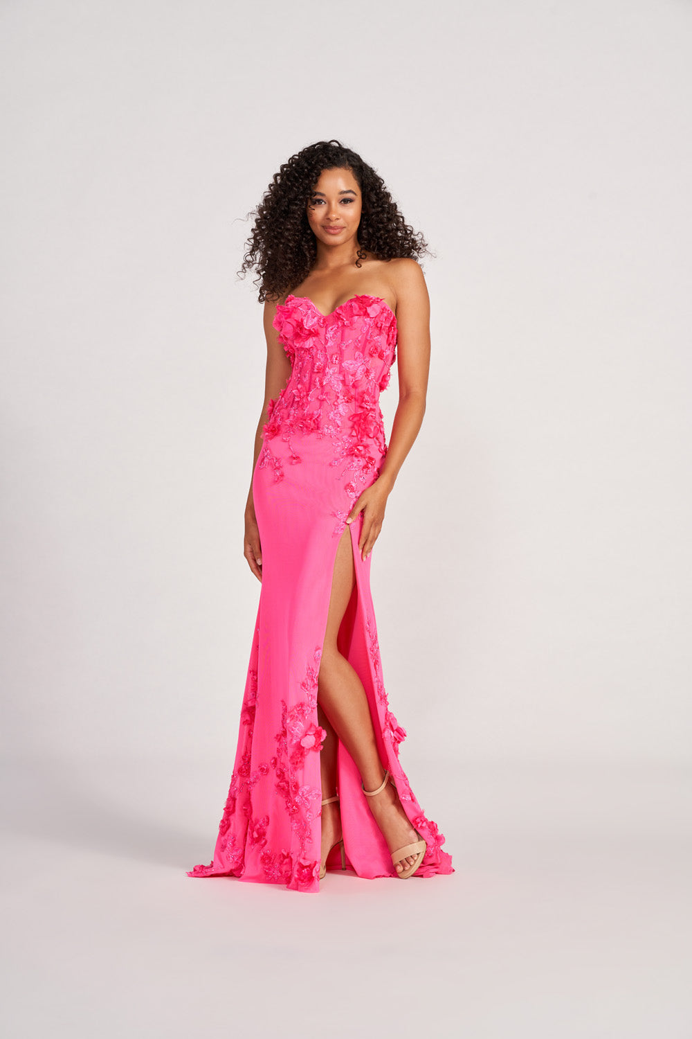Colette CL2059 prom dress images.  Colette CL2059 is available in these colors: Lipstick,  Midnight Black.