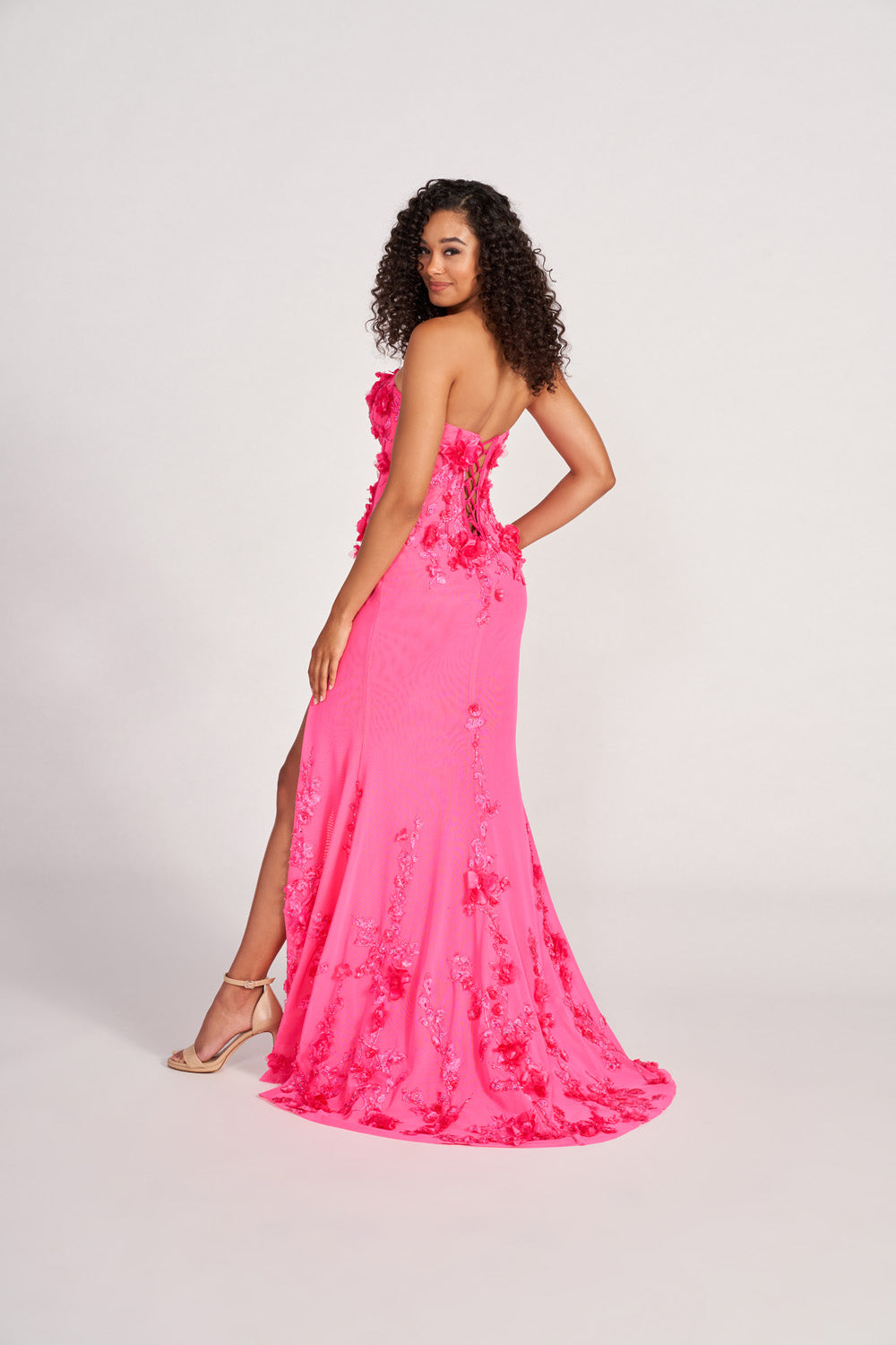 Colette CL2059 prom dress images.  Colette CL2059 is available in these colors: Lipstick,  Midnight Black.