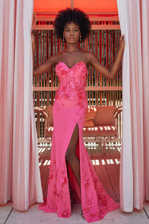 Colette CL2059 prom dress images.  Colette CL2059 is available in these colors: Lipstick,  Midnight Black.