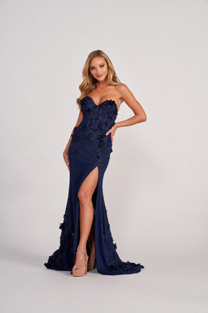 Colette CL2059 prom dress images.  Colette CL2059 is available in these colors: Lipstick,  Midnight Black.