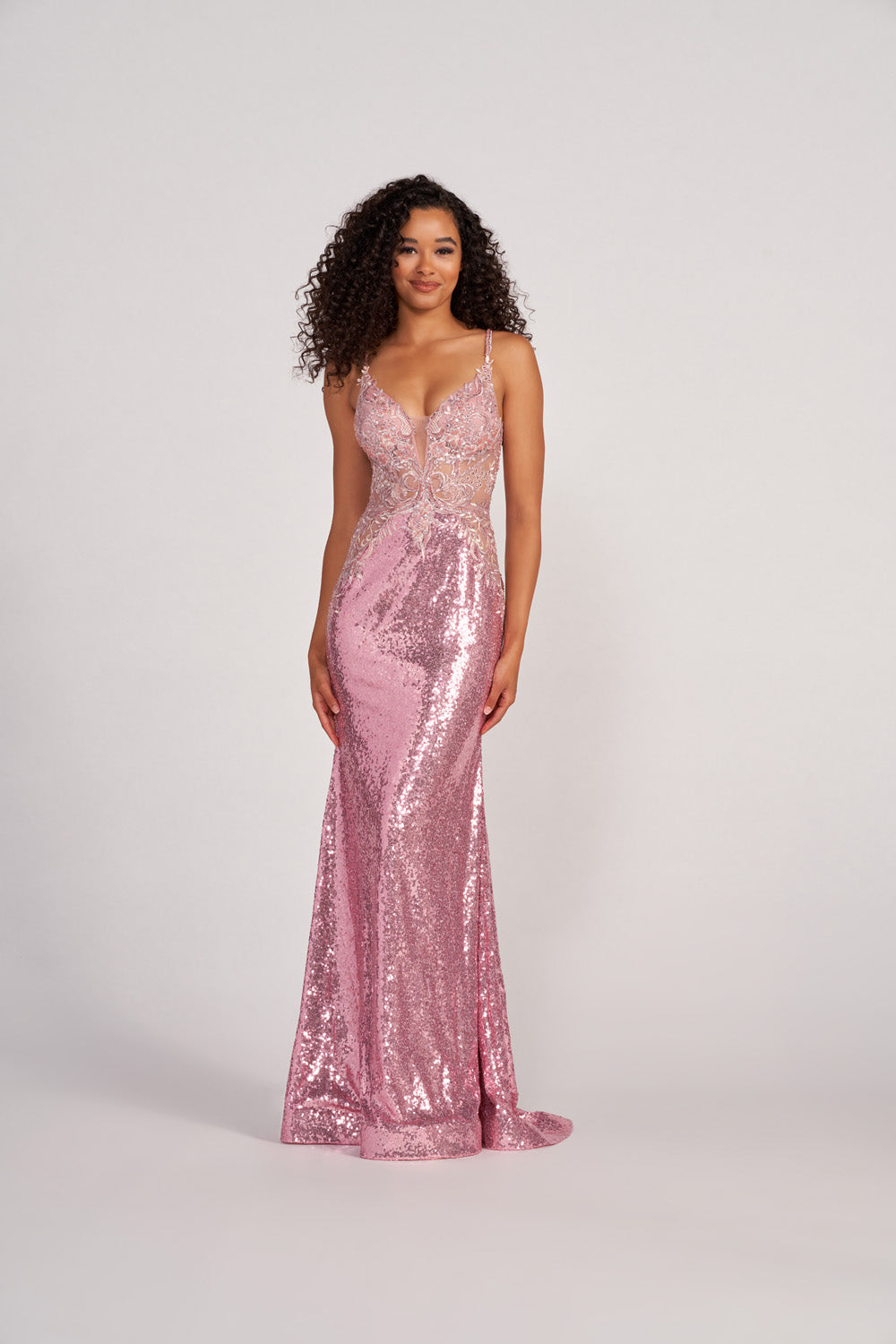 Colette CL2061 prom dress images.  Colette CL2061 is available in these colors: Rose, Sage, Steel.