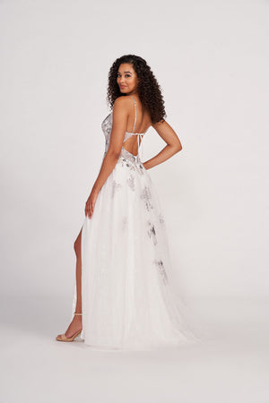 Colette CL2064 prom dress images.  Colette CL2064 is available in these colors: White Silver.