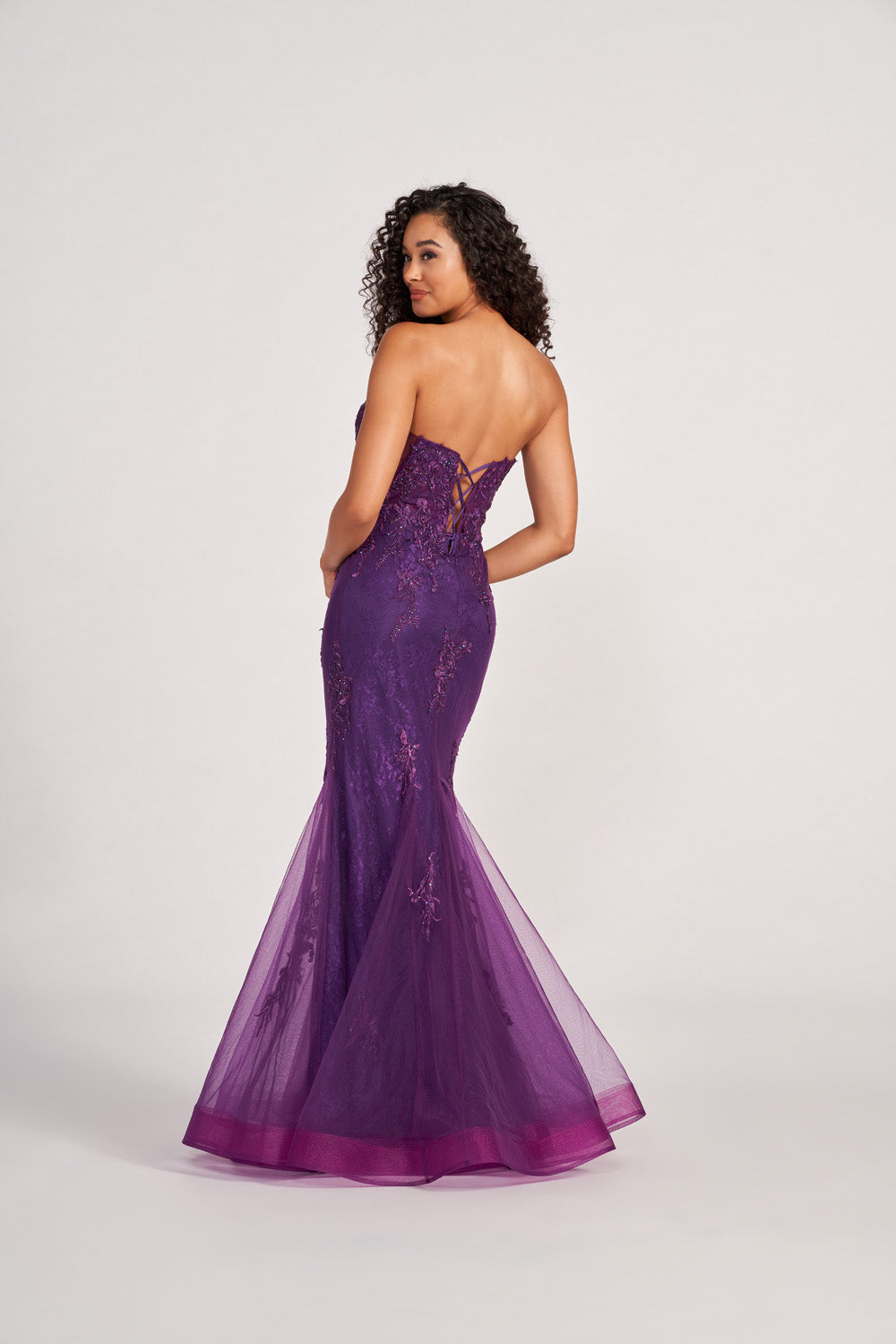 Colette CL2067 prom dress images.  Colette CL2067 is available in these colors: Emerald, Navy Blue, Merlot, Plum.
