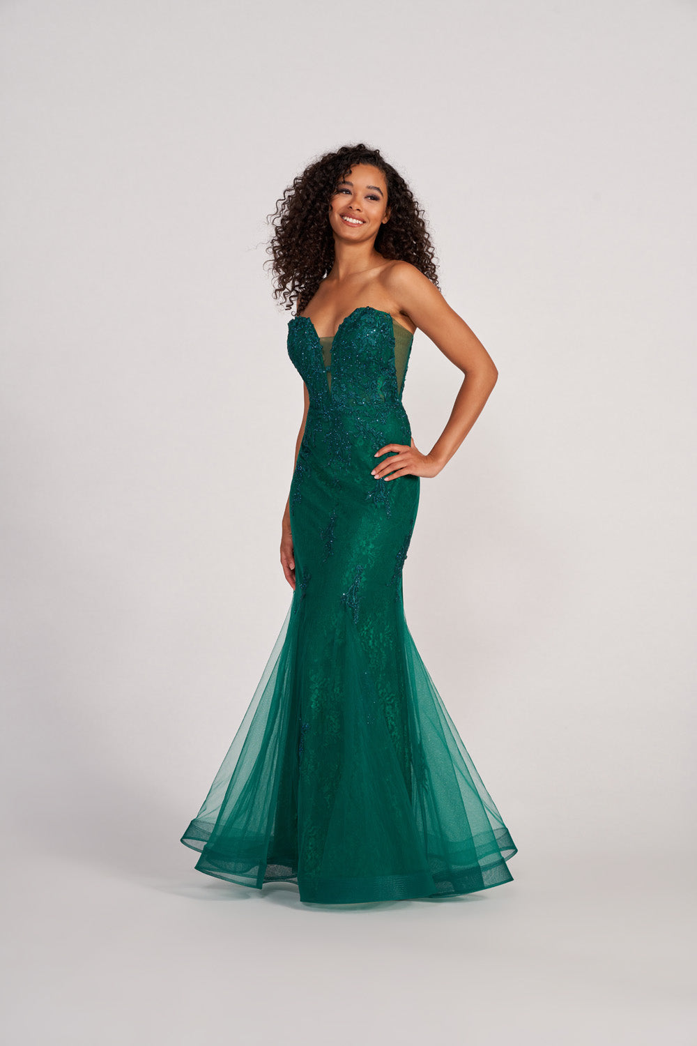 Colette CL2067 prom dress images.  Colette CL2067 is available in these colors: Emerald, Navy Blue, Merlot, Plum.