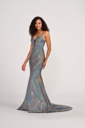 Colette CL2071 prom dress images.  Colette CL2071 is available in these colors: Silver Multi.