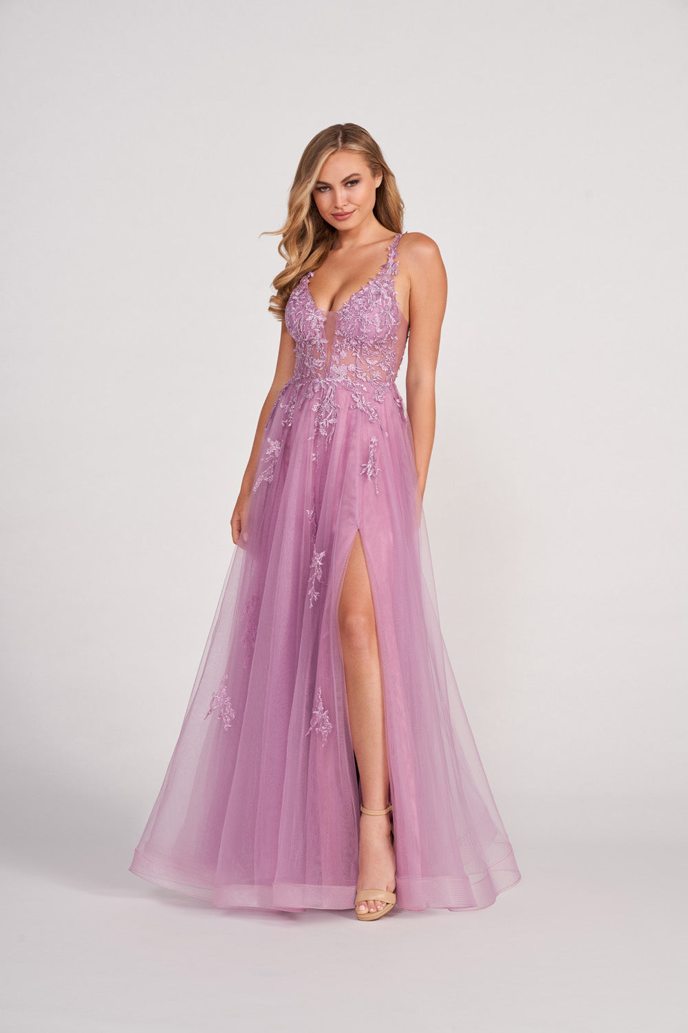 Colette CL2074 prom dress images.  Colette CL2074 is available in these colors: Orchid, Sage, Dusty Blue.