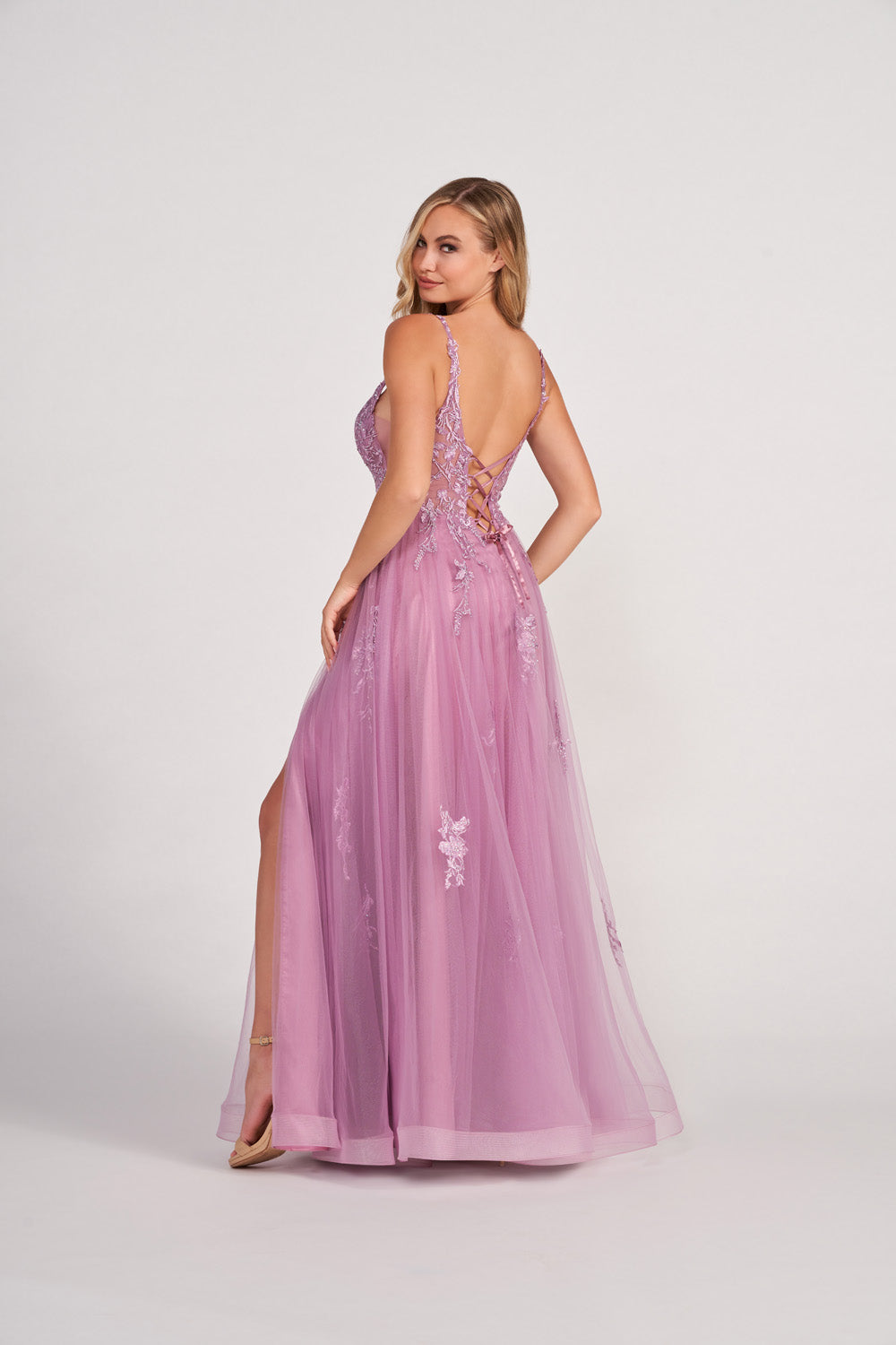 Colette CL2074 prom dress images.  Colette CL2074 is available in these colors: Orchid, Sage, Dusty Blue.