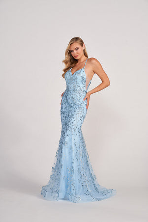 Colette CL2076 prom dress images.  Colette CL2076 is available in these colors: Ice Blue, Red, Silver, Aqua Gold.