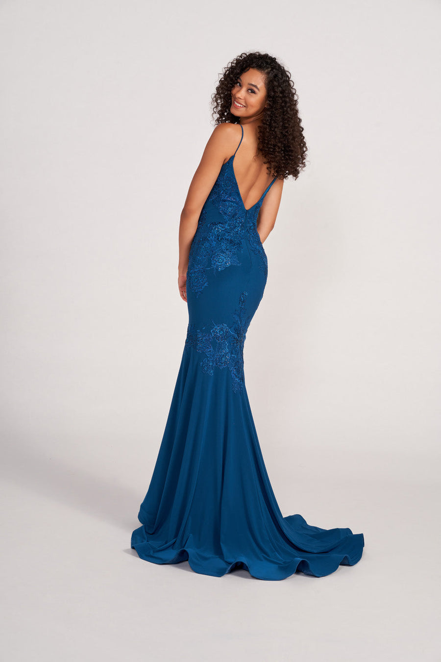 Colette CL2080 prom dress images.  Colette CL2080 is available in these colors: Indigo.