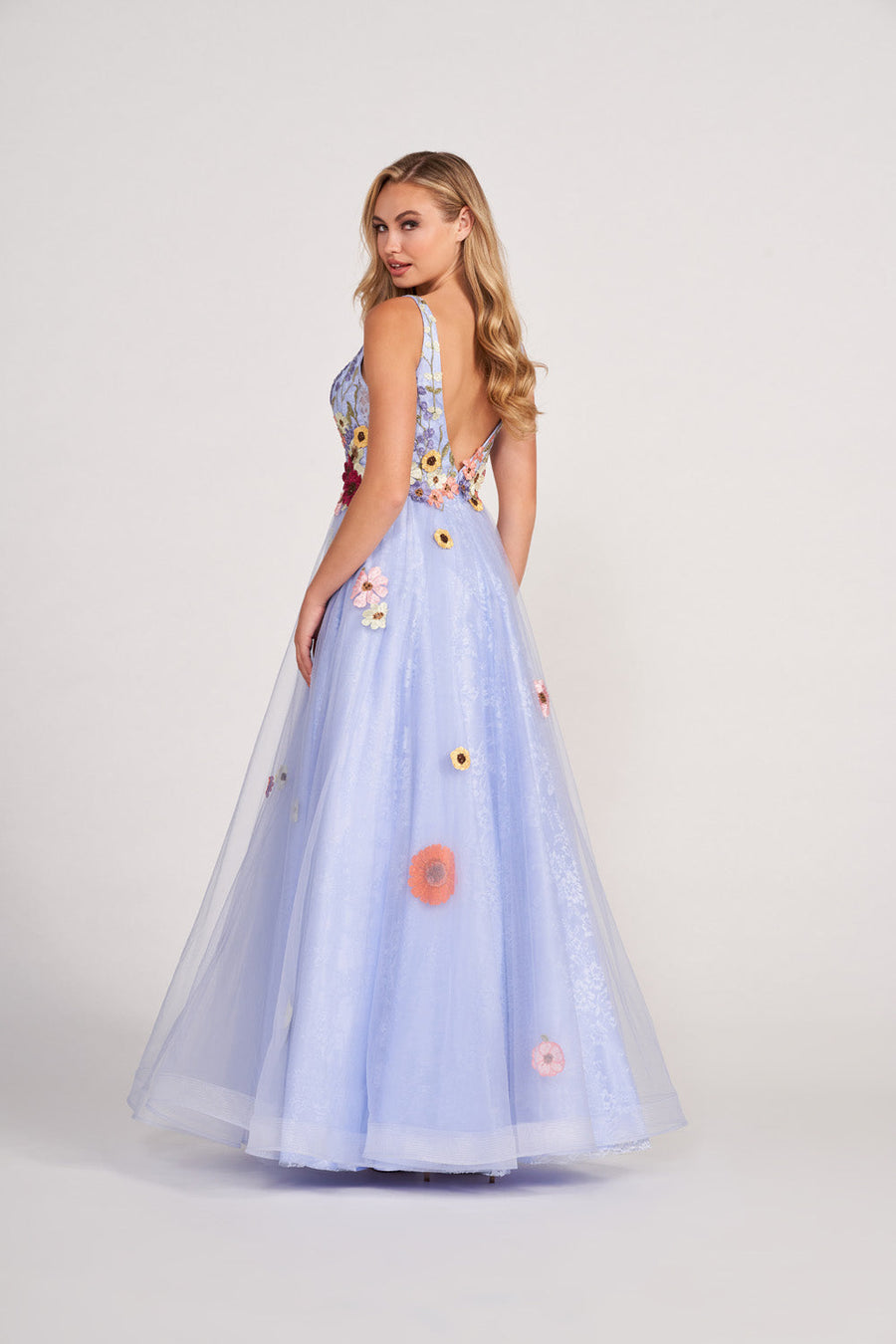 Colette CL2084 prom dress images.  Colette CL2084 is available in these colors: Periwinkle Multi.