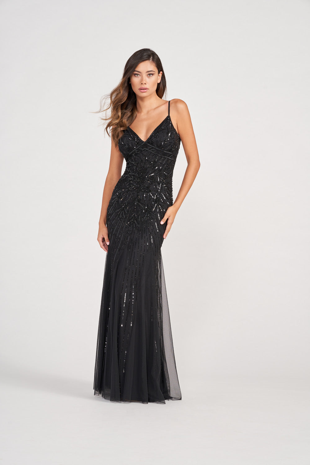 Colette CL2087 prom dress images.  Colette CL2087 is available in these colors: Black .