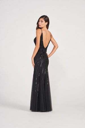 Colette CL2087 prom dress images.  Colette CL2087 is available in these colors: Black .