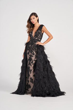 Colette CL2096 prom dress images.  Colette CL2096 is available in these colors: Black.