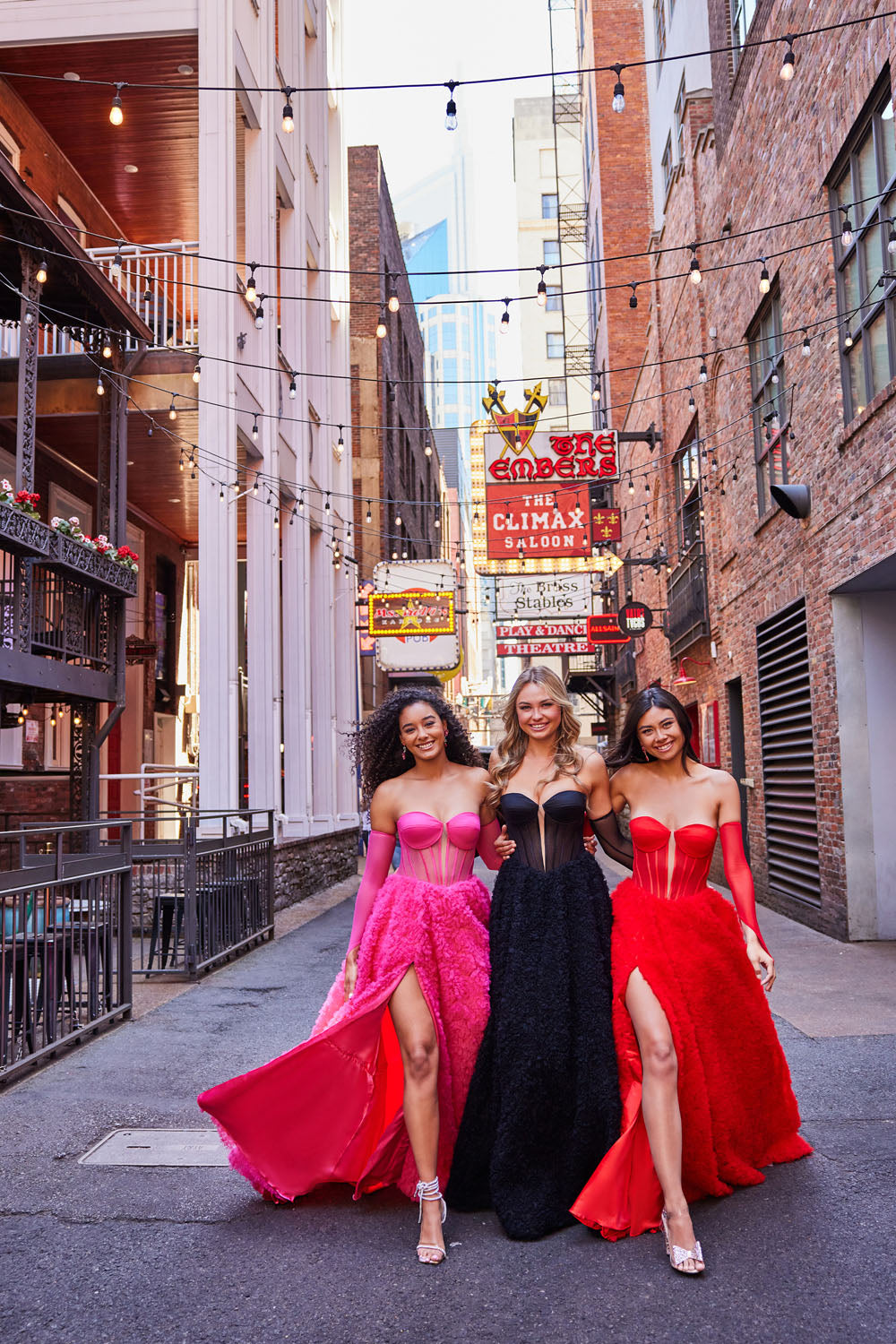 Colette CL5114 prom dress images.  Colette CL5114 is available in these colors: Pink, Red, Black, Turquoise.