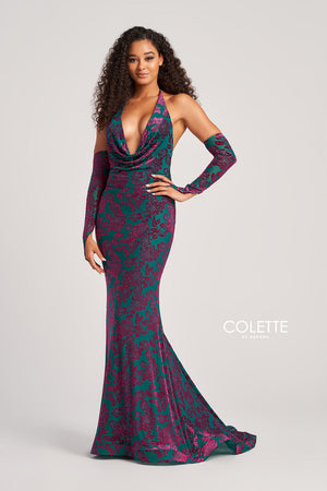 Colette CL5118 prom dress images.  Colette CL5118 is available in these colors: Black, Pink, Jade Berry, Diamond White.