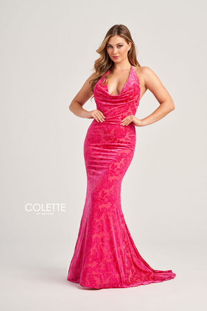 Colette CL5118 prom dress images.  Colette CL5118 is available in these colors: Black, Pink, Jade Berry, Diamond White.