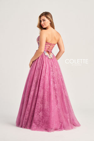 Colette CL5153 prom dress images.  Colette CL5153 is available in these colors: Rosewood, Diamond White.