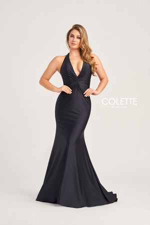 Colette CL5199 prom dress images.  Colette CL5199 is available in these colors: Royal Blue, Purple, Black, Burgundy, Light Blue, Lilac.