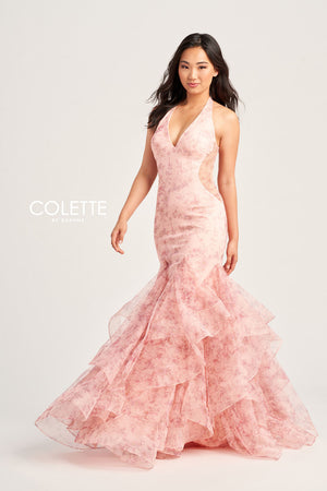 Colette CL5234 prom dress images.  Colette CL5234 is available in these colors: Pink Multi, Ice Blue Multi, Light Purple Multi, Buttercup Multi.