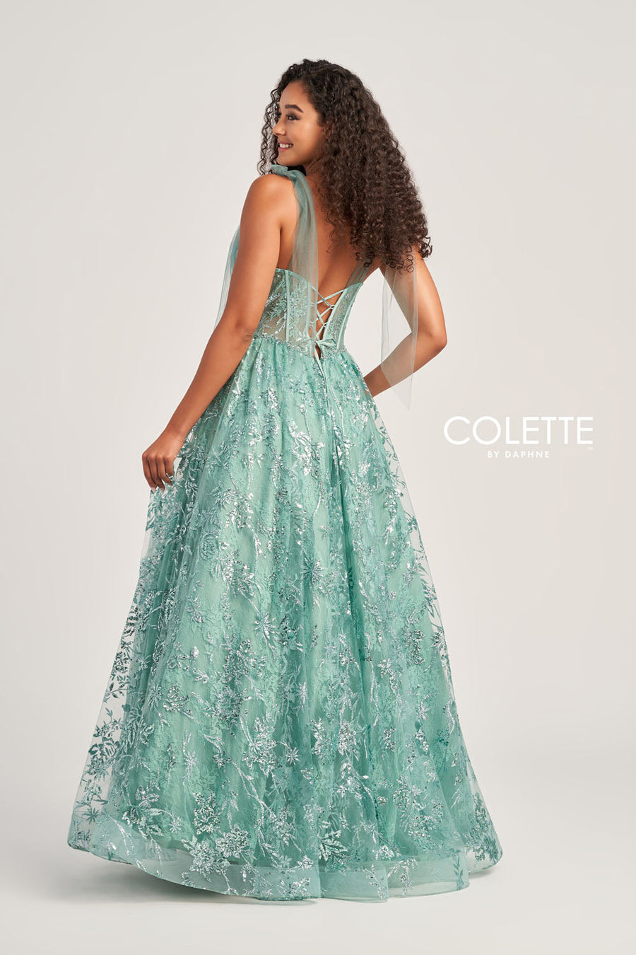 Colette CL5236 prom dress images.  Colette CL5236 is available in these colors: Sage.