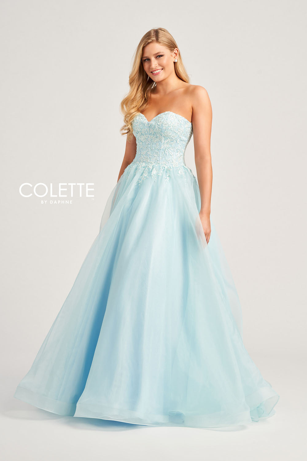 Colette CL5265 prom dress images.  Colette CL5265 is available in these colors: Red, Light Blue, Royal Blue.
