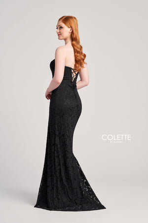 Colette CL5266 prom dress images.  Colette CL5266 is available in these colors: Black, Scarlet, Lilac.