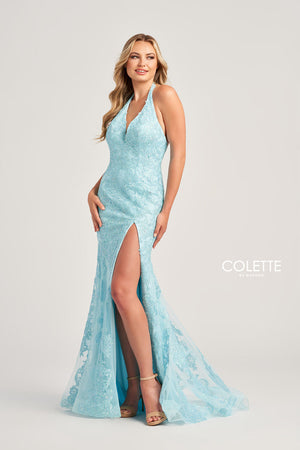 Colette CL5275 prom dress images.  Colette CL5275 is available in these colors: Lilac, Aqua, Hot Pink, Diamond White.