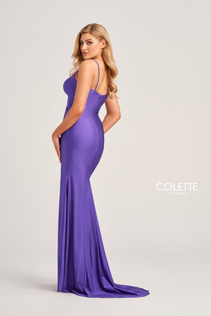 Colette CL5278 prom dress images.  Colette CL5278 is available in these colors: Violet, Black, Purple, Red, Navy Blue.