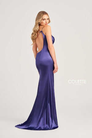 Colette CL5282 prom dress images.  Colette CL5282 is available in these colors: Sage, Platinum, Navy Blue, Burgundy, Black.