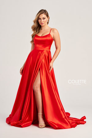 Colette CL5283 prom dress images.  Colette CL5283 is available in these colors: Light Blue, Light Pink, Yellow, Red, Black, Royal Blue.
