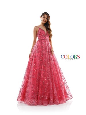 Colors Dress 2288 prom dress images.  Colors 2288 dresses are available in these colors: Light Blue, Hot Coral, Lime.