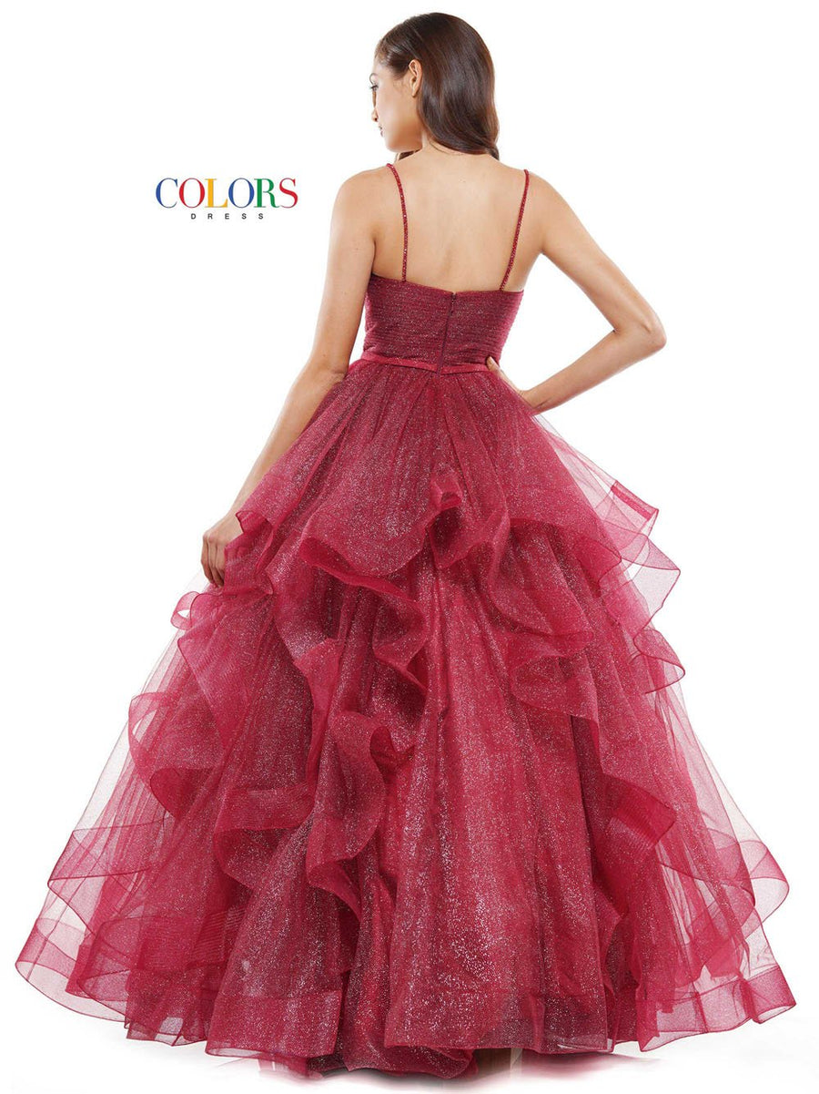 Colors Dress 2381 prom dress images.  Colors Dress 2381 is available in these colors: Blush, Cornflower, Garnet.