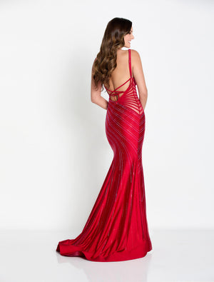 Ellie Wilde EW34003 prom dress images.  Ellie Wilde EW34003 is available in these colors: Navy Blue, Ruby, Emerald, Black, English Rose, Lavender Frost, Hot Pink.