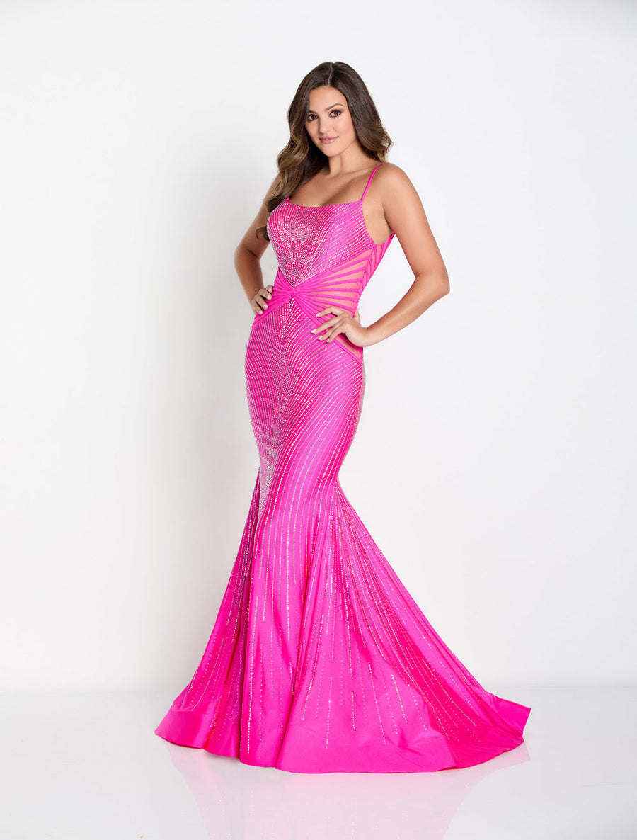 Ellie Wilde EW34004 prom dress images.  Ellie Wilde EW34004 is available in these colors: Hot Pink   Silver, Royal Blue, Navy Blue, Emerald, Lilac, Sunflower, Jade.