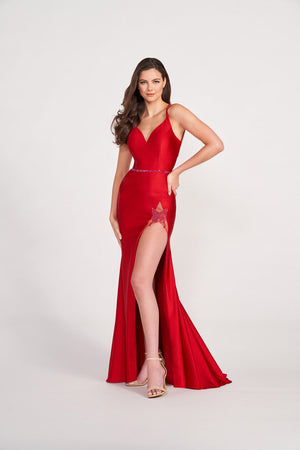 Ellie Wilde EW34006 prom dress images.  Ellie Wilde EW34006 is available in these colors: Royal Blue, Hot Pink, Purple, Ruby, Yellow.