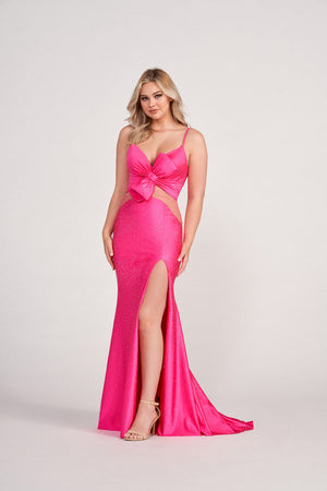 Ellie Wilde EW34018 prom dress images.  Ellie Wilde EW34018 is available in these colors: Hot Pink, Royal Blue, Black, Ruby, Light Blue.