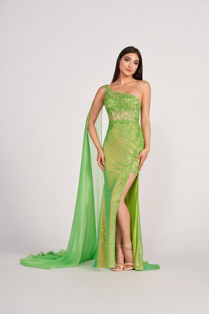 Ellie Wilde EW34020 prom dress images.  Ellie Wilde EW34020 is available in these colors: Hot Pink, Orange, Ocean Blue, Lime.