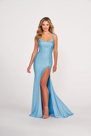 Ellie Wilde EW34029 prom dress images.  Ellie Wilde EW34029 is available in these colors: Black, Navy Blue, Hot Pink Silver, Ruby, Lilac, Light Blue, Purple.